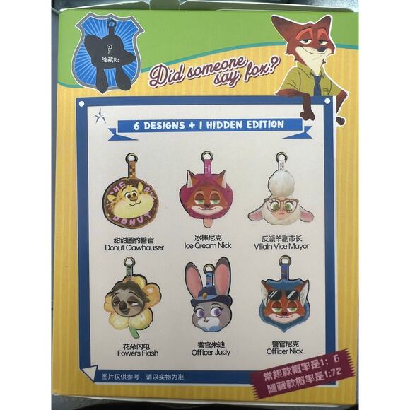 DISNEY Zootopia Blind Box plush key chain pendant bag charm - Picture 3 of 4